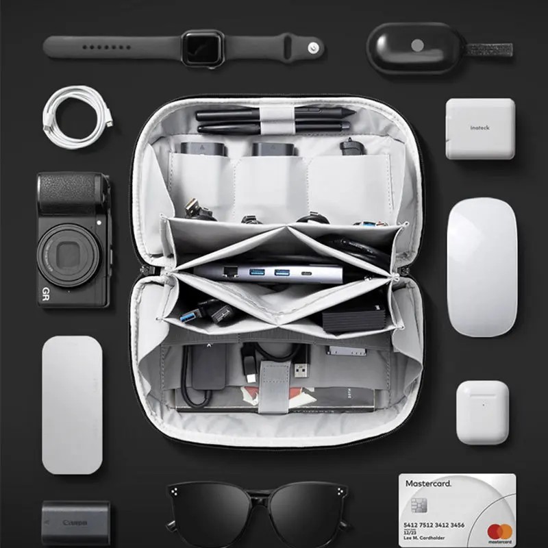Men'S Accessories Pouch - Sac multifonctionnel pour accessoires numériques, version