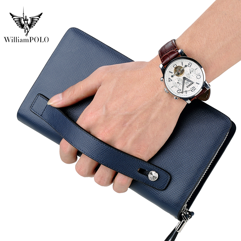 Men'S Accessories Wallet - WILLIAMPOLO Pochette de luxe en cuir