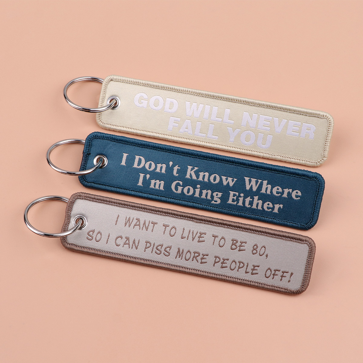 Men'S Accessories Quotes - Porte-clés brodé avec citation vintage, drôle,