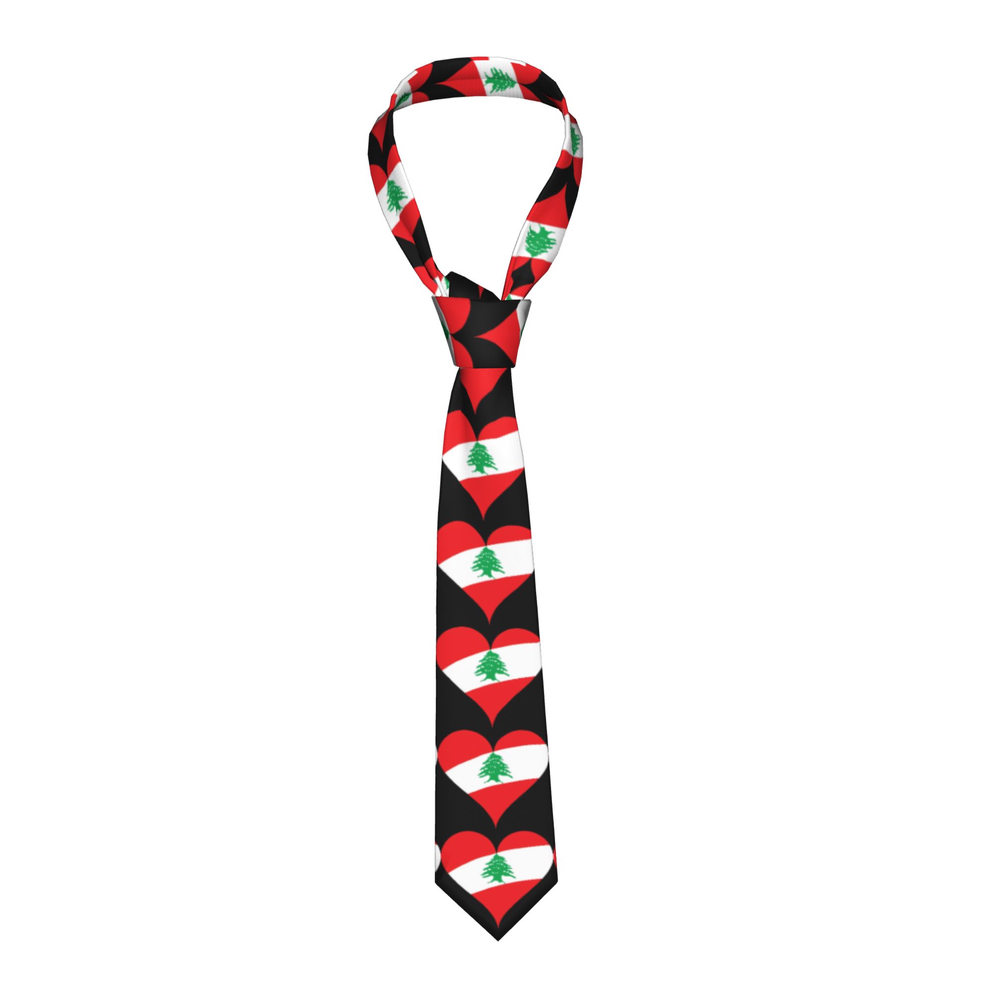 Men Accessories Lebanon - Cravate Cœur Drapeau du Liban pour