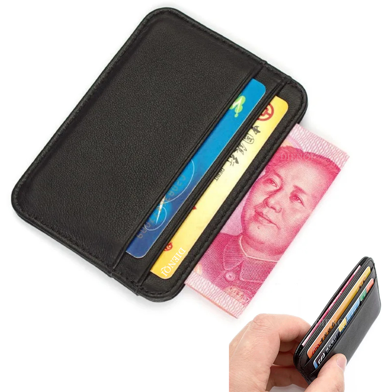 Men'S Accessories Wallet - Porte-carte de visite en cuir véritable