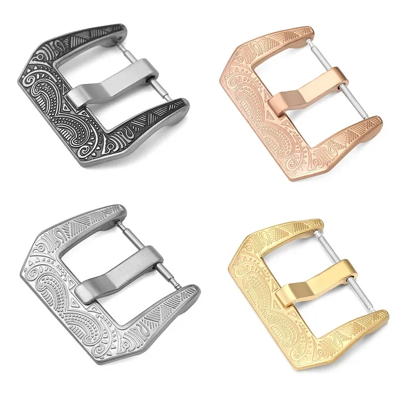 Men Accessories In Silver - Boucle en acier inoxydable pour hommes,