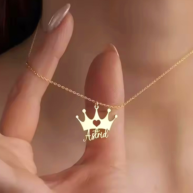 Men Accessories Neck Chain - Colliers personnalisés avec nom et couronne