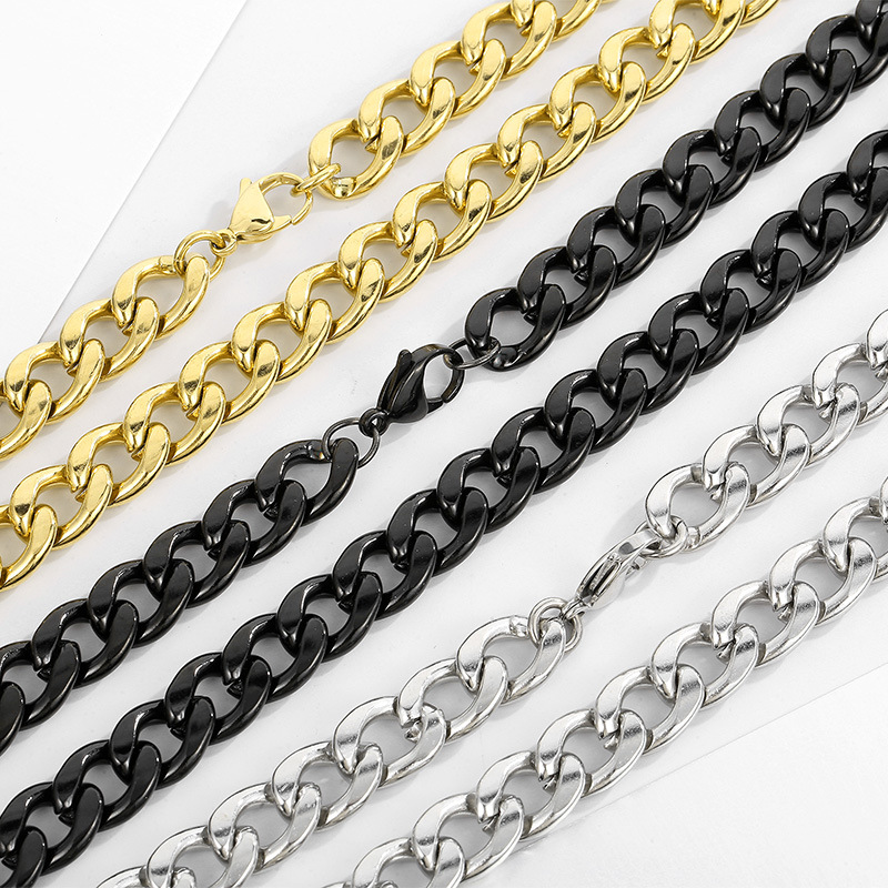 Men Accessories Neck Chain - Collier chaîne cubaine en acier inoxydable