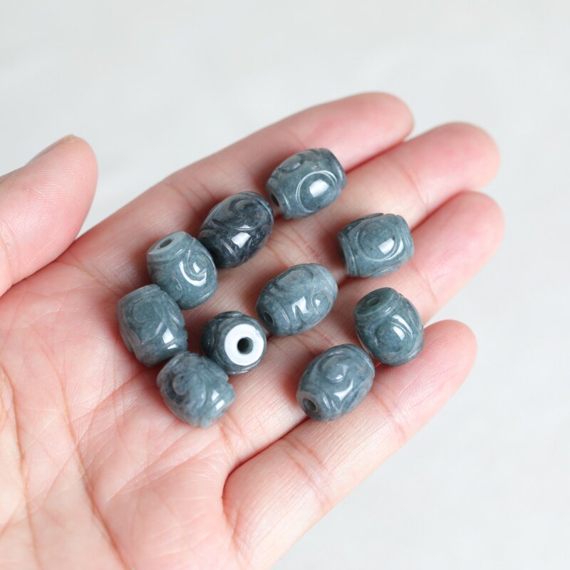 Lot de 5 perles en jade bleu n - Men Accessories For Gift avis et prix