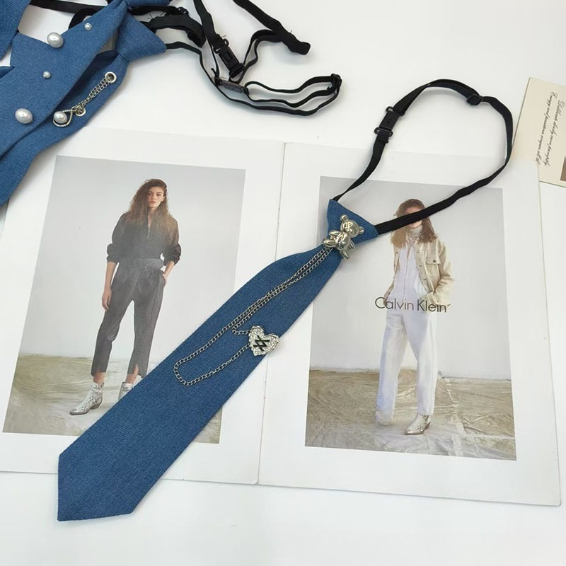 Cravate bleue Style Cowboy, ch - Men Accessories Neck Chain avis et prix