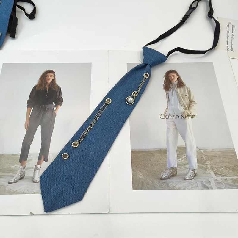Cravate bleue Style Cowboy, ch - Men Accessories Neck Chain avis et prix
