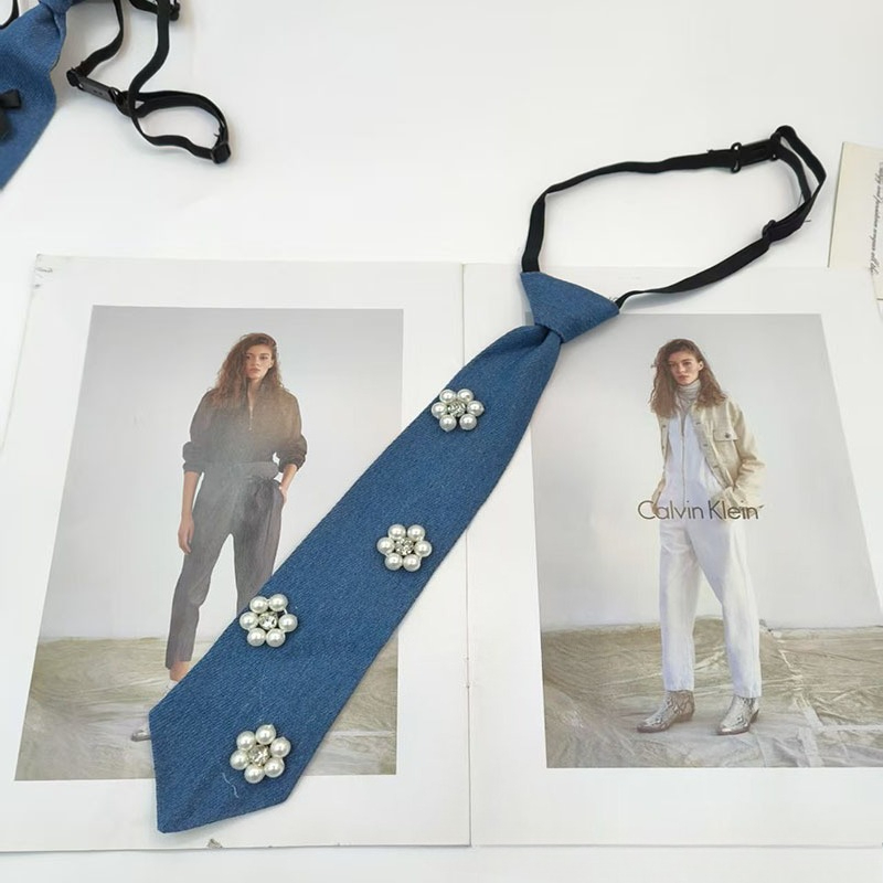 Cravate bleue Style Cowboy, ch - Men Accessories Neck Chain avis et prix
