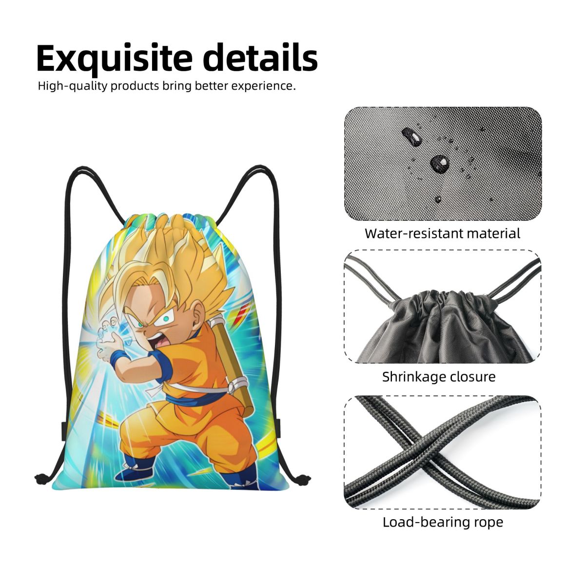 Sac à cordon DBZ G-Gokues pour - Men Accessories Shop avis et prix
