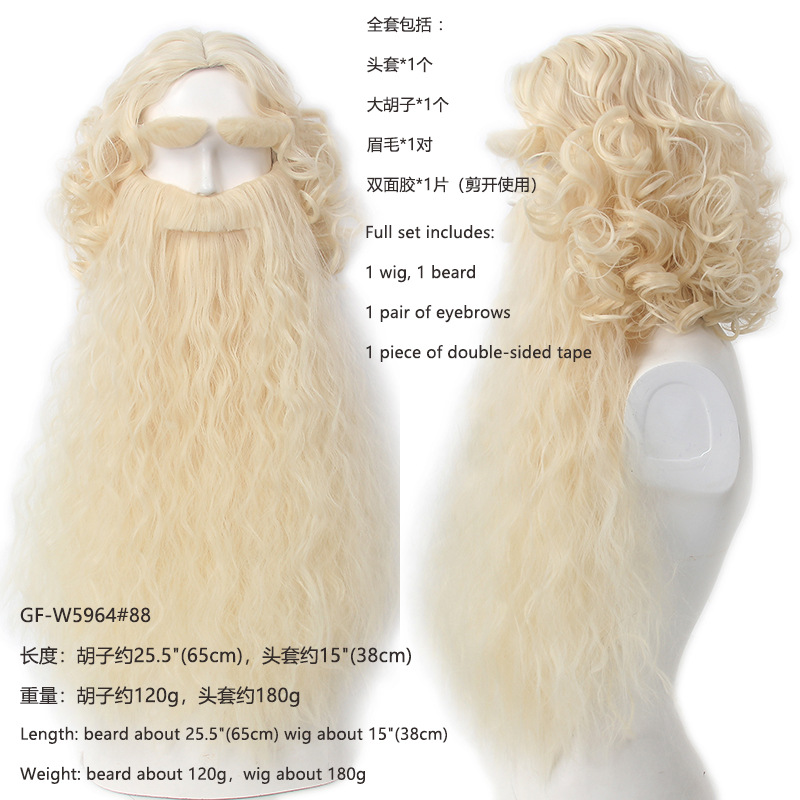 Perruque de cheveux de noël po - Men'S Accessories For Christmas avis et prix