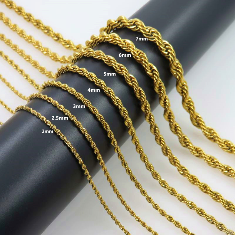 Corde Torsadée en Acier Inoxyd - Men Accessories Neck Chain avis et prix