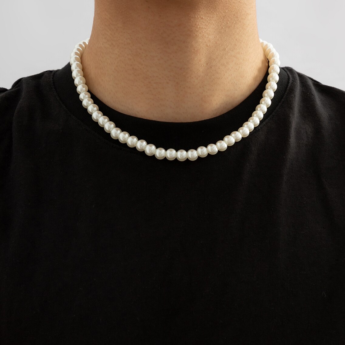Collier ras du cou court perlé - Men Accessories Neck Chain avis et prix
