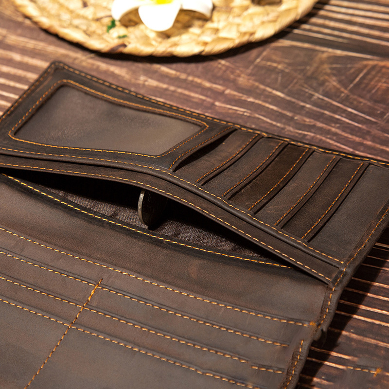 Portefeuille long en cuir véri - Men'S Accessories Wallet avis et prix