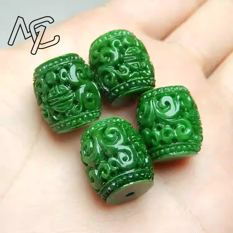 Perles sculptées en Jade vert  - Men Accessories For Gift avis et prix