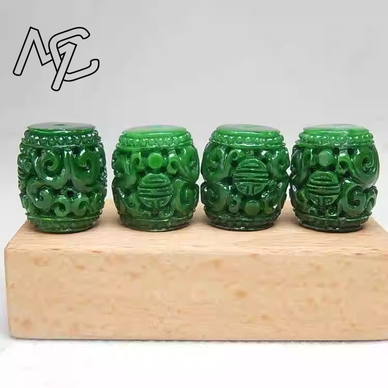 Perles sculptées en Jade vert  - Men Accessories For Gift avis et prix