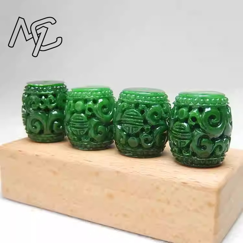 Perles sculptées en Jade vert  - Men Accessories For Gift avis et prix
