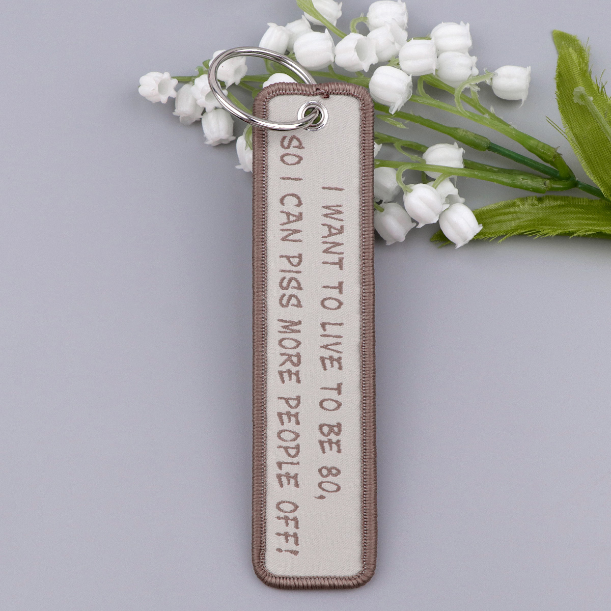 Porte-clés brodé avec citation - Men'S Accessories Quotes avis et prix