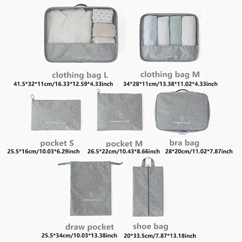 Ensemble de 7 cubes de rangeme - Travel Organizer Men avis et prix