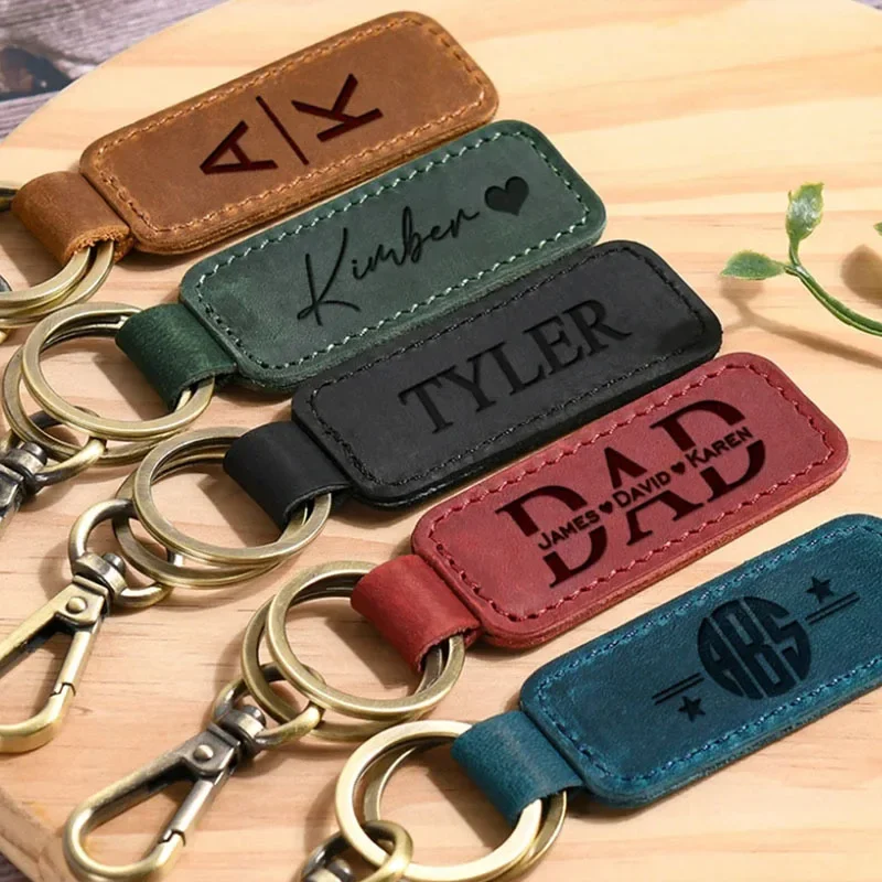 Porte-clés en cuir avec logo p - Men Accessories In Silver avis et prix
