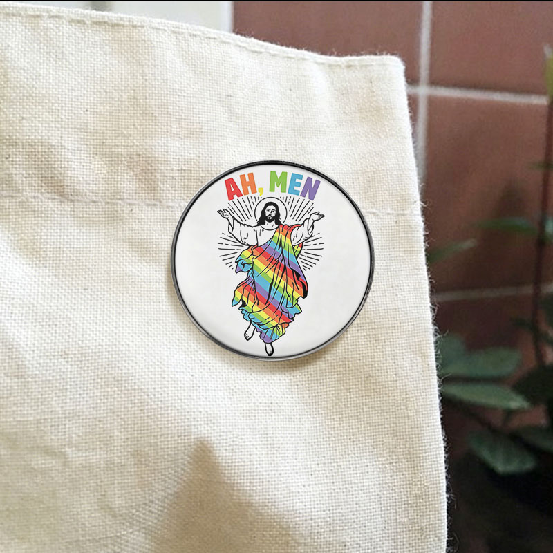 Ah, Men Enamel Badge Rainbow J - Men'S Accessories Quotes avis et prix