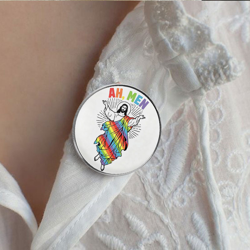 Ah, Men Enamel Badge Rainbow J - Men'S Accessories Quotes avis et prix