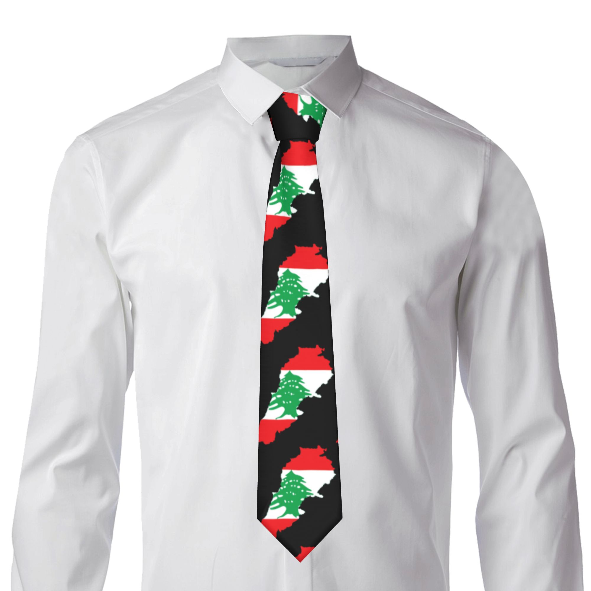 Cravate avec drapeau et carte  - Men Accessories Lebanon avis et prix